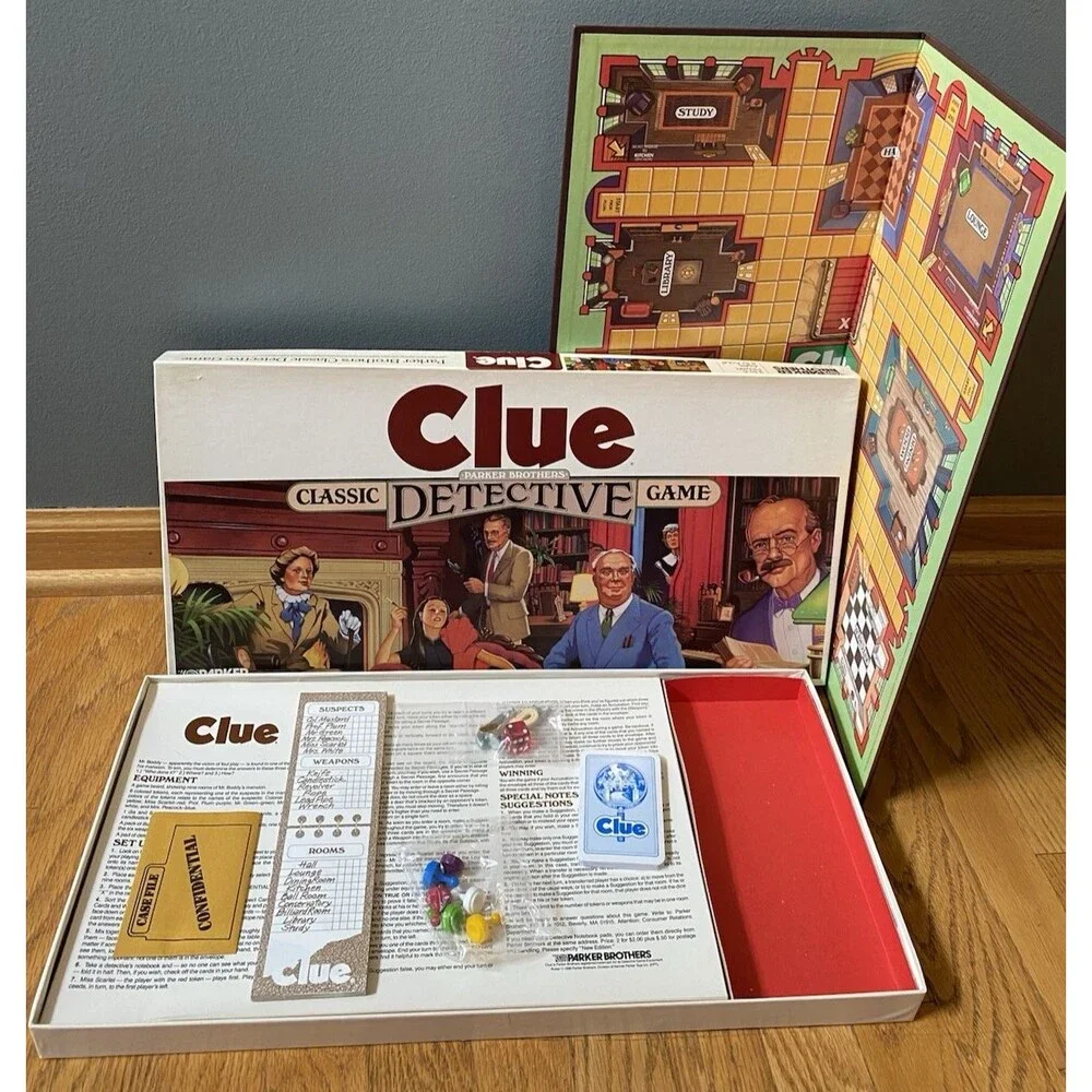 Vintage Clue Classic Detective Family Board Game 1986 #0045 NEW Parker Brothers
